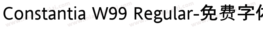 Constantia W99 Regular字体转换